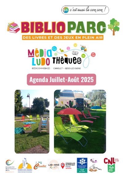 Programme Médiathèques-Ludothèques Chamblet - Néris-les-Bains : Juillet-Août