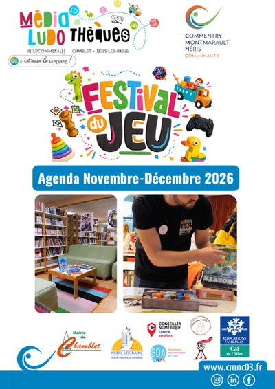 Programme Médiathèques-Ludothèques Chamblet - Néris-les-Bains : Novembre - Décembre