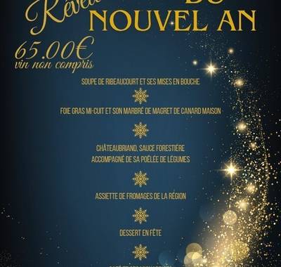 Menu du réveillon du  Nouvel An au Casino