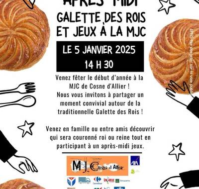 Après-midi galette des rois et jeux à la Mjc de Cosne d'Allier