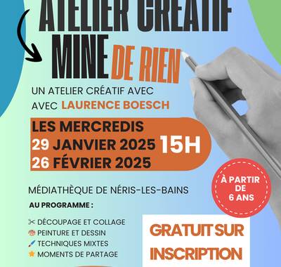 Atelier créatif "mine de rien" avec Laurence Boesch