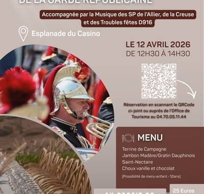 Repas concert : Fanfare de cavalerie de la Garde Républicaine