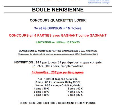 Concours quadrette Loisir