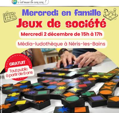 Mercredi en famille : jeux de société