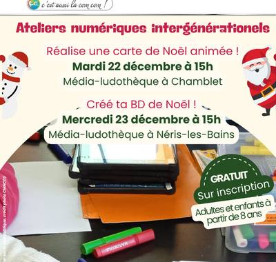Atelier numérique intergénérationnel : créé ta BD de Noël !